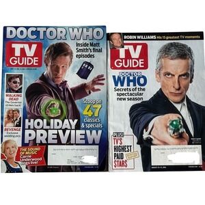 Doctor Who TV Guide Magazine Lot 2013 2014 Matt Smith Peter Capaldi BBC